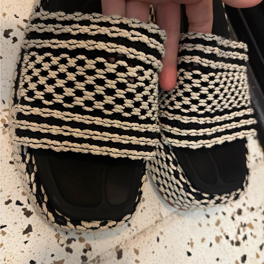 Rag and bone  and White Woven Slide Sandals size 40 - Picture 4 of 8